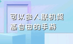 可以多人联机超高自由的手游