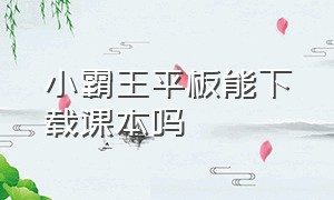 小霸王平板能下载课本吗