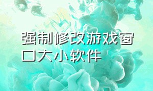 强制修改游戏窗口大小软件