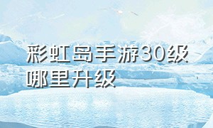 彩虹岛手游30级哪里升级