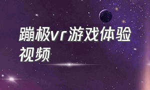 蹦极vr游戏体验视频