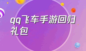 qq飞车手游回归礼包（qq飞车手游回归礼包找不到了）