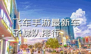 飞车手游最新车子梯队排行