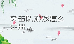 突击队游戏怎么注册