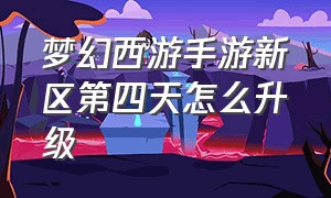 梦幻西游手游新区第四天怎么升级（梦幻西游手游官网）