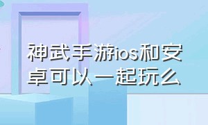 神武手游ios和安卓可以一起玩么