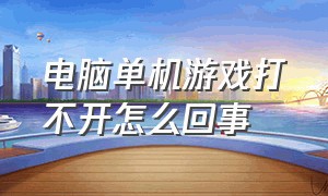 电脑单机游戏打不开怎么回事（电脑单机游戏大全列表）