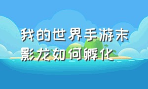 我的世界手游末影龙如何孵化（我的世界手游孵化末影龙蛋的方法）