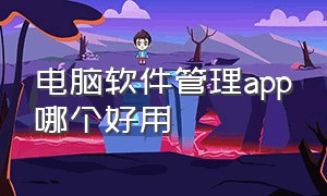 电脑软件管理app哪个好用（电脑软件管理app哪个好用一点）