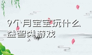 9个月宝宝玩什么益智类游戏（适合一岁多宝宝玩的益智游戏）