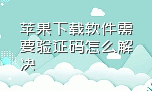 苹果下载软件需要验证码怎么解决