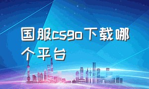 国服csgo下载哪个平台