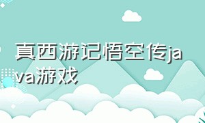 真西游记悟空传java游戏（真西游记悟空传2内购破解版）