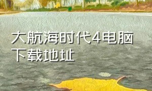 大航海时代4电脑下载地址