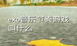 exo音乐节奏游戏叫什么