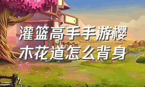 灌篮高手手游樱木花道怎么背身