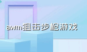 awm狙击步枪游戏