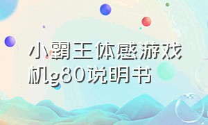 小霸王体感游戏机g80说明书