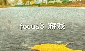 focus3 游戏