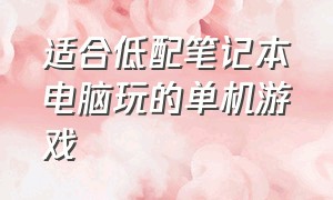 适合低配笔记本电脑玩的单机游戏（笔记本电脑上适合玩的单机游戏）