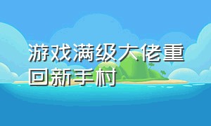 游戏满级大佬重回新手村（满级大佬屠戮新手村游戏）