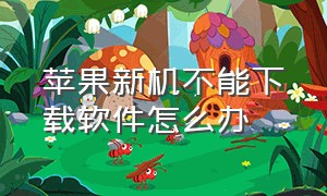 苹果新机不能下载软件怎么办