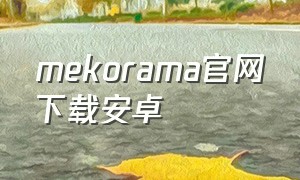 mekorama官网下载安卓（mekorama官方下载）