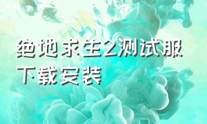 绝地求生2测试服下载安装（绝地求生国际服下载正版官方）