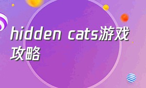 hidden cats游戏攻略（hidden city游戏攻略）