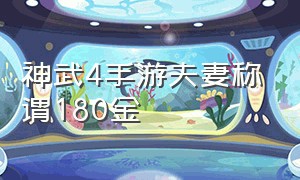 神武4手游夫妻称谓180金