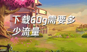 下载60g需要多少流量