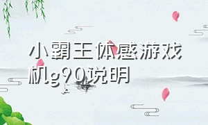 小霸王体感游戏机g90说明