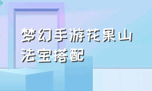 梦幻手游花果山法宝搭配