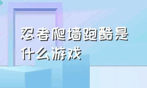 忍者爬墙跑酷是什么游戏