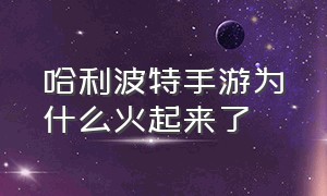 哈利波特手游为什么火起来了