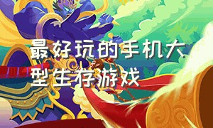 最好玩的手机大型生存游戏（手机大型生存类游戏哪个好玩）