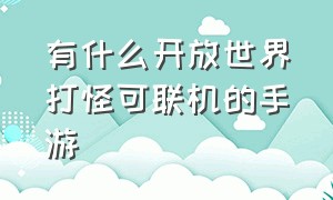 有什么开放世界打怪可联机的手游