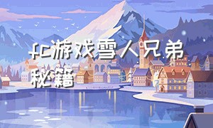 fc游戏雪人兄弟秘籍