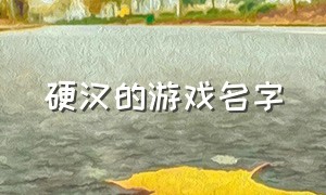 硬汉的游戏名字