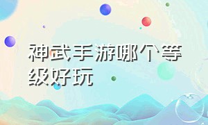 神武手游哪个等级好玩（神武手游哪个等级好玩点）