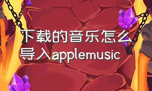 下载的音乐怎么导入applemusic