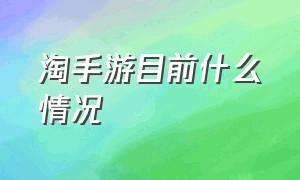 淘手游目前什么情况（淘手游可以直接购买吗）