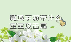 魔域手游带什么宝宝攻击高