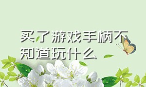 买了游戏手柄不知道玩什么