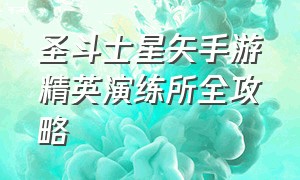 圣斗士星矢手游精英演练所全攻略