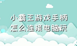 小霸王游戏手柄怎么连接电脑玩