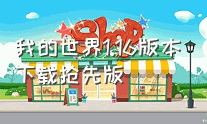 我的世界1.16版本下载抢先版