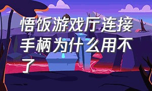 悟饭游戏厅连接手柄为什么用不了