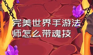 完美世界手游法师怎么带魂技（完美世界手游官网）