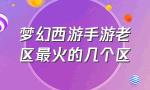 梦幻西游手游老区最火的几个区（梦幻老区打图攻略）